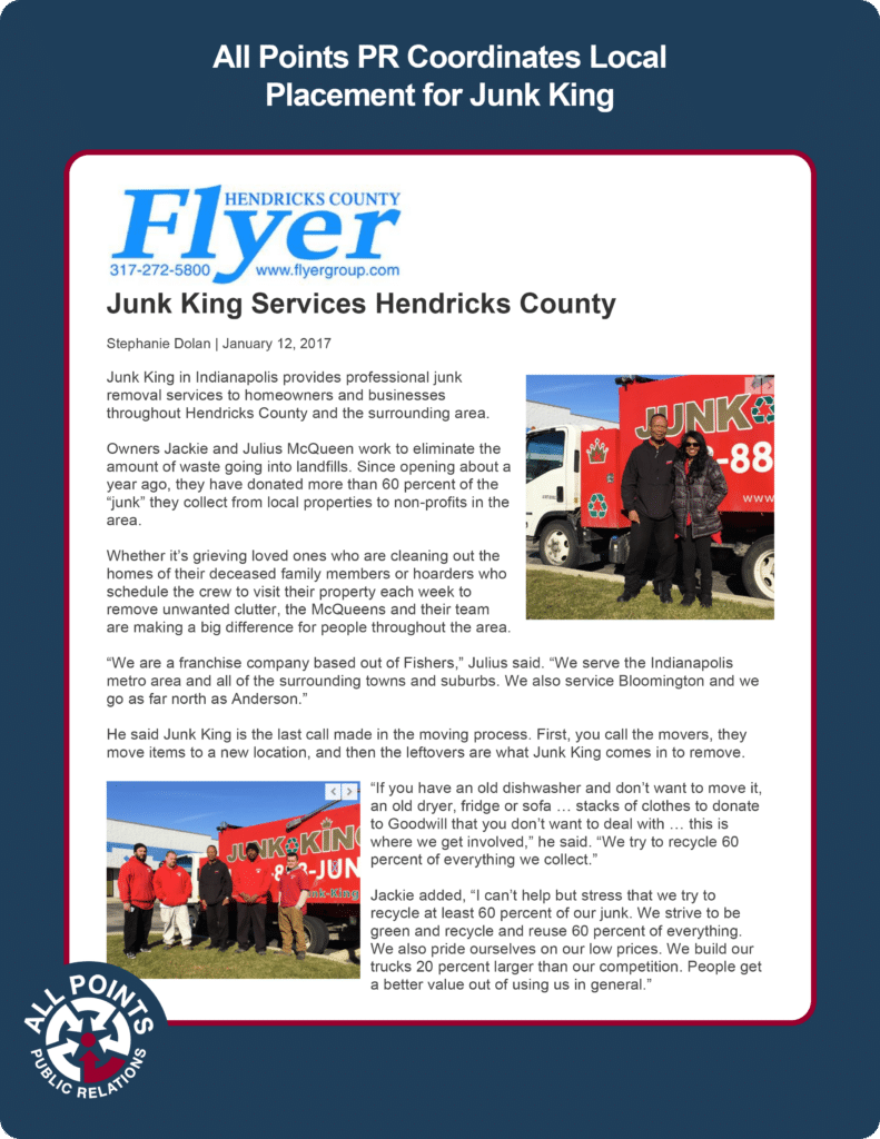 All Points PR: Junk King Case Study - Integrated PR Approach