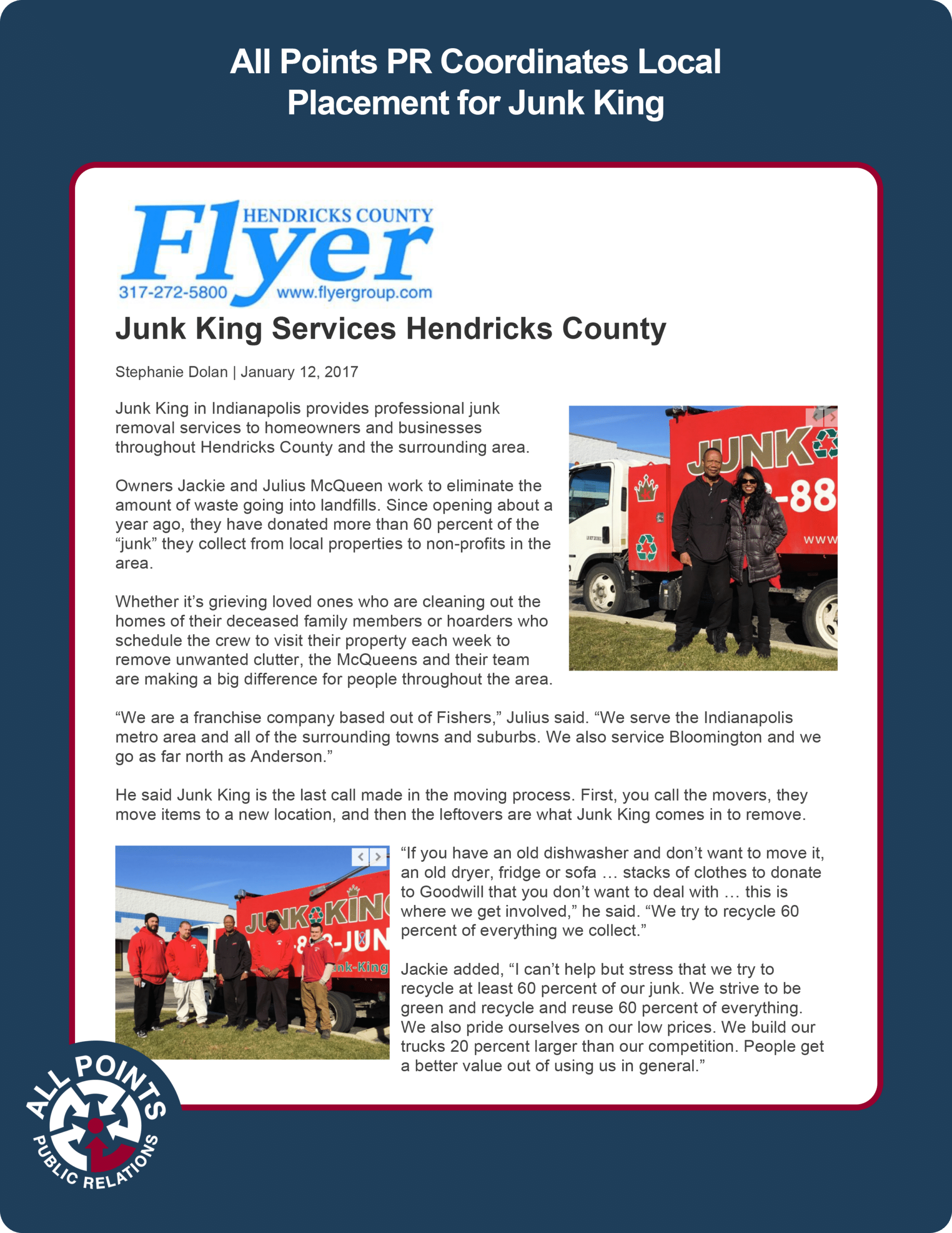 All Points PR: Junk King Case Study - Integrated PR Approach