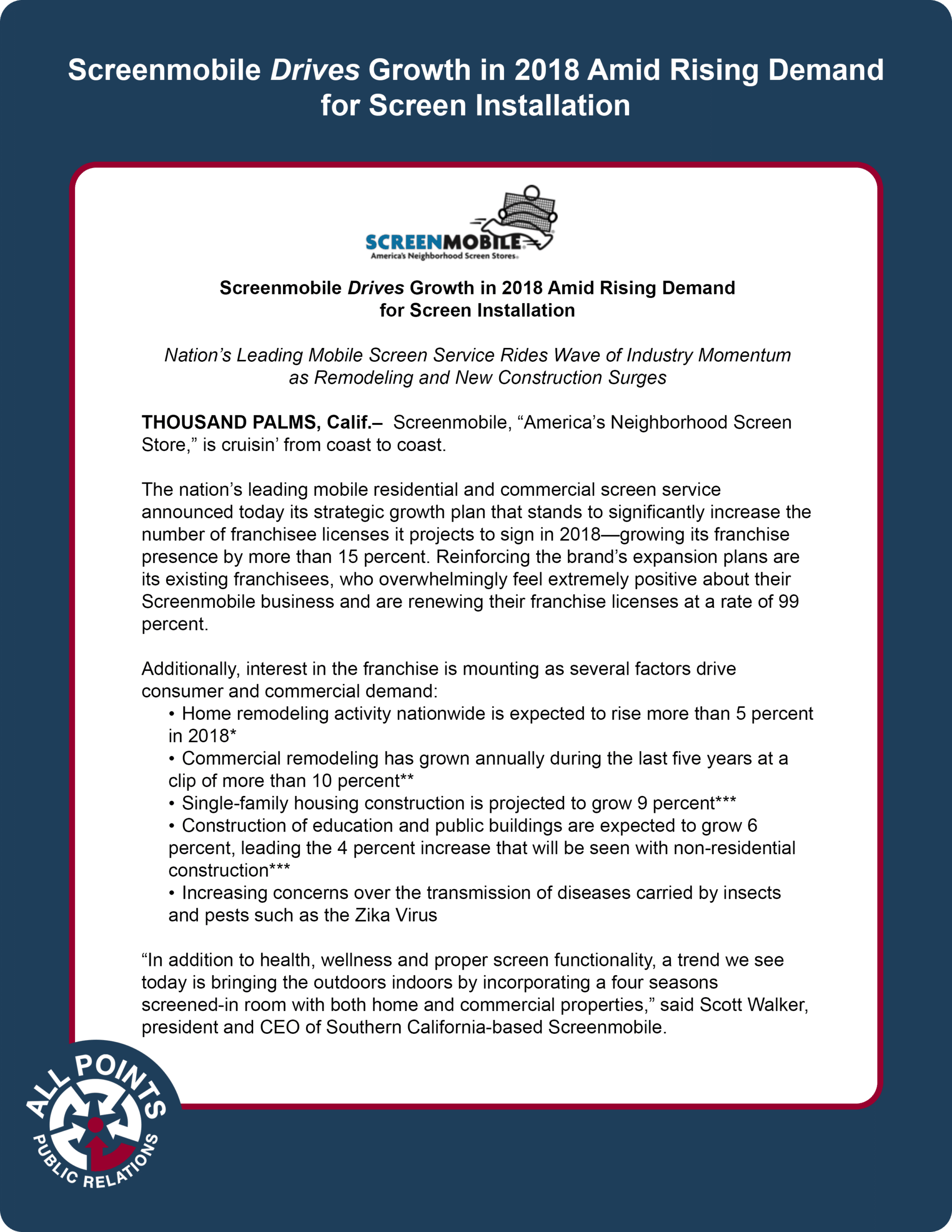 All Points PR: Screenmobile Case Study - Building Brand Awareness Strategy, Integrated PR Approach